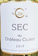 France 2019 Chateau Closiot Le "C" de Sec Bordeaux Blanc