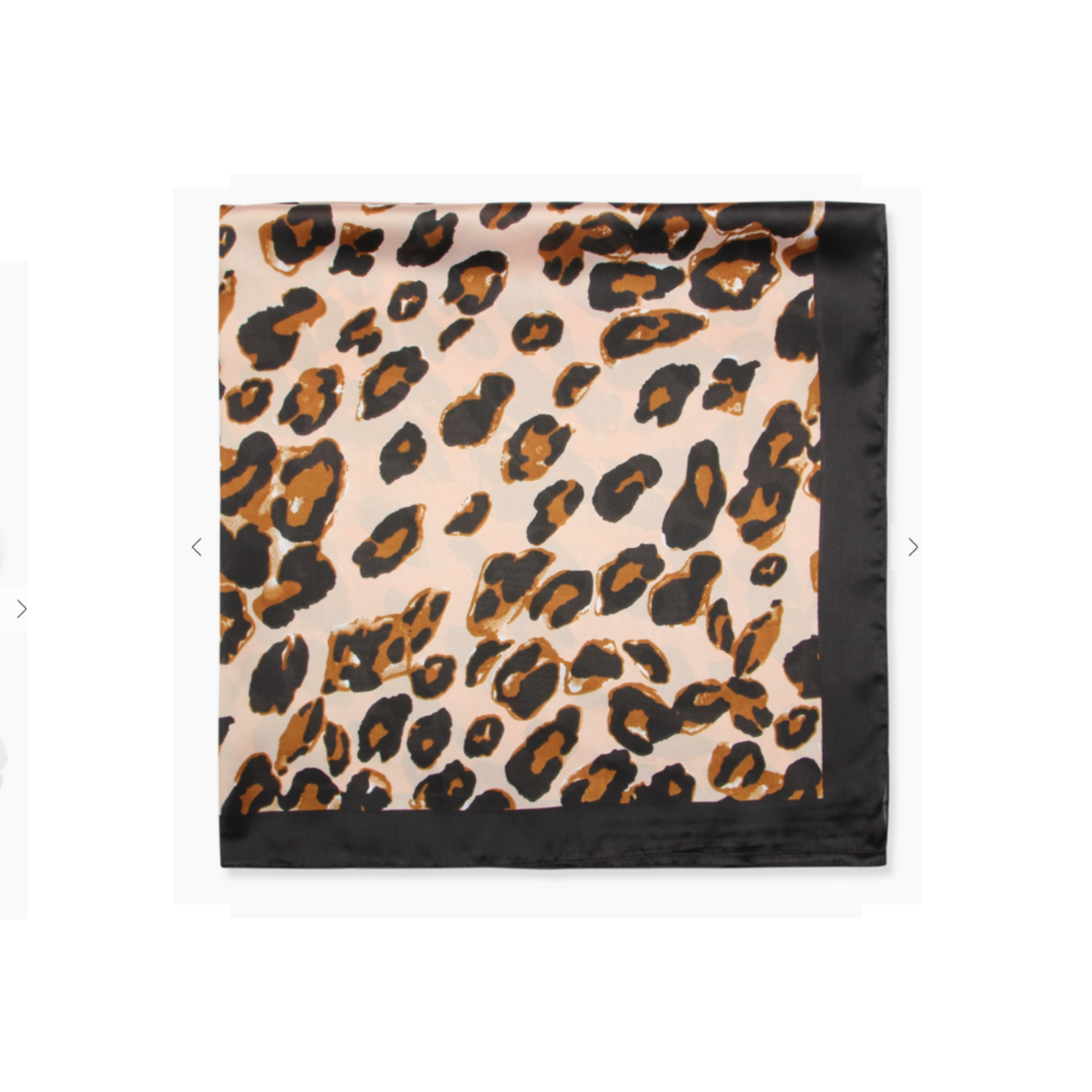 Riah Fashion Leopard pattern scarf -beige