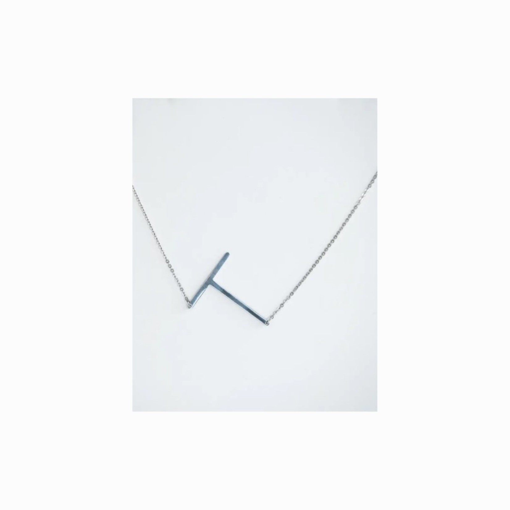 Lauren Lane Large Letter Necklace: T