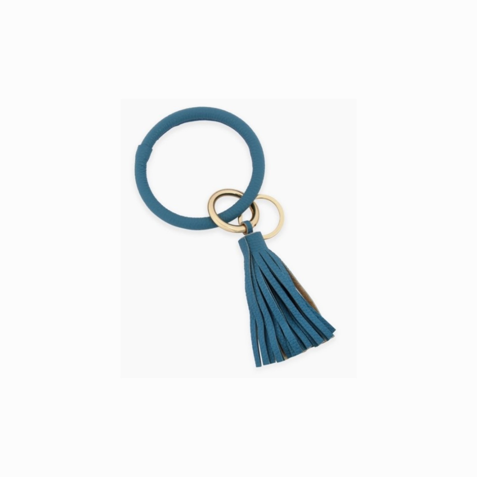 MYS Leather Coated Key Ring w/Leather Tassel