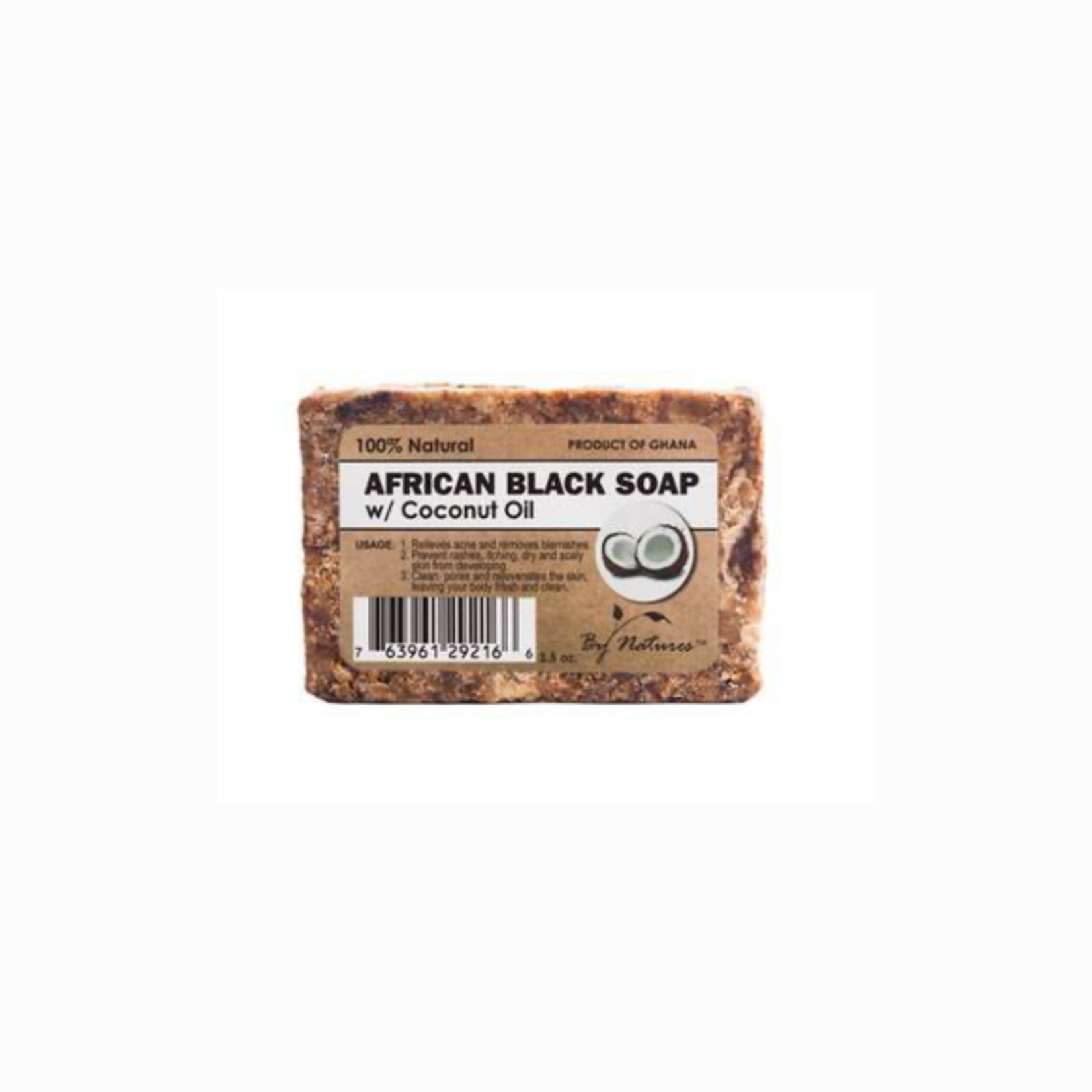 By Natures African Black Soap with Coconut Oil