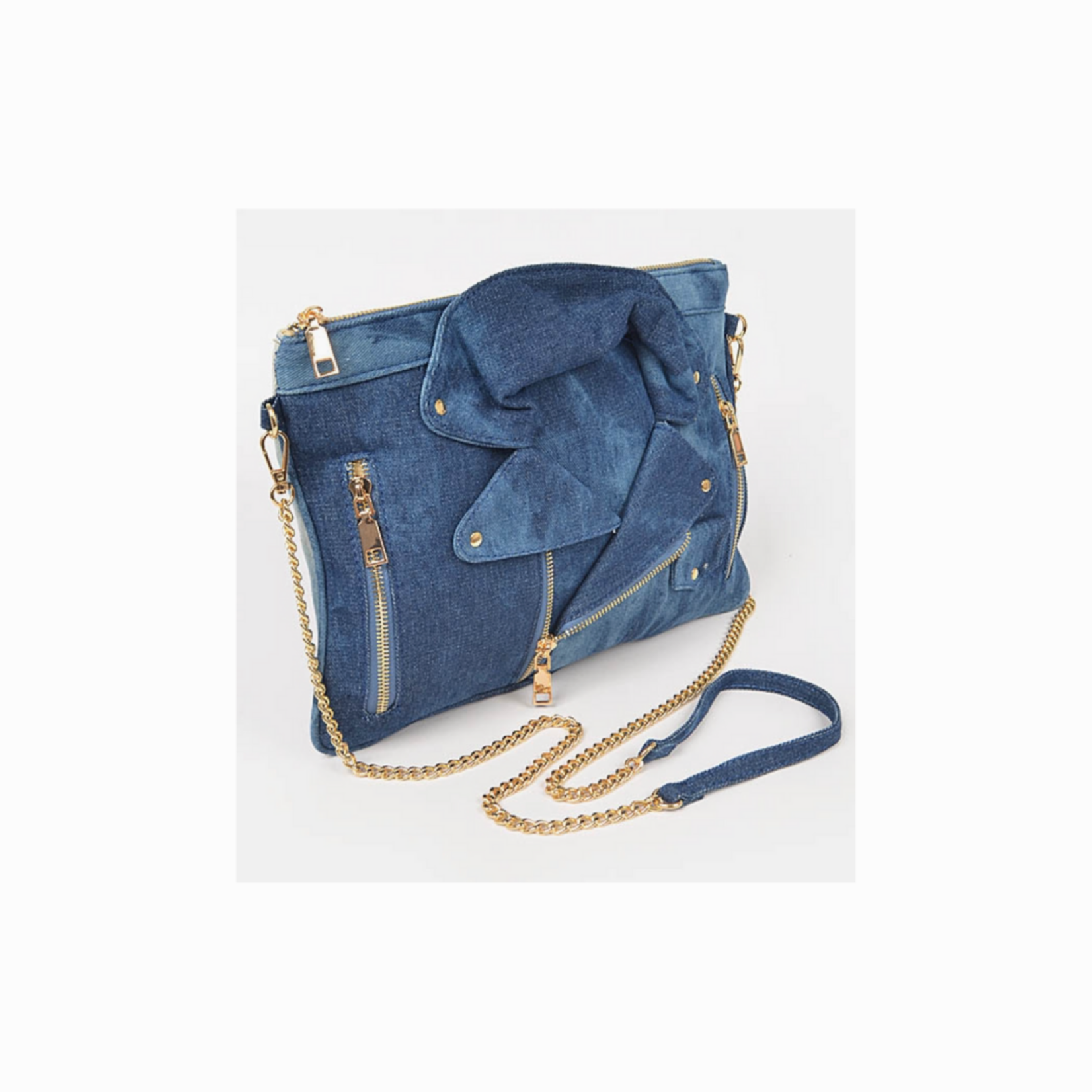 Denim Jacket Crossbody Clutch