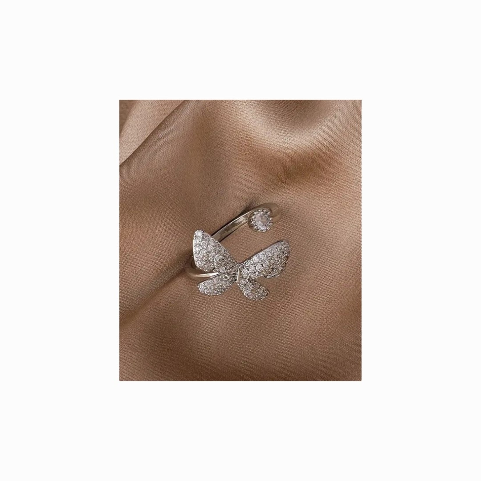 Riah Fashion Butterfly Ring Female Personality Open