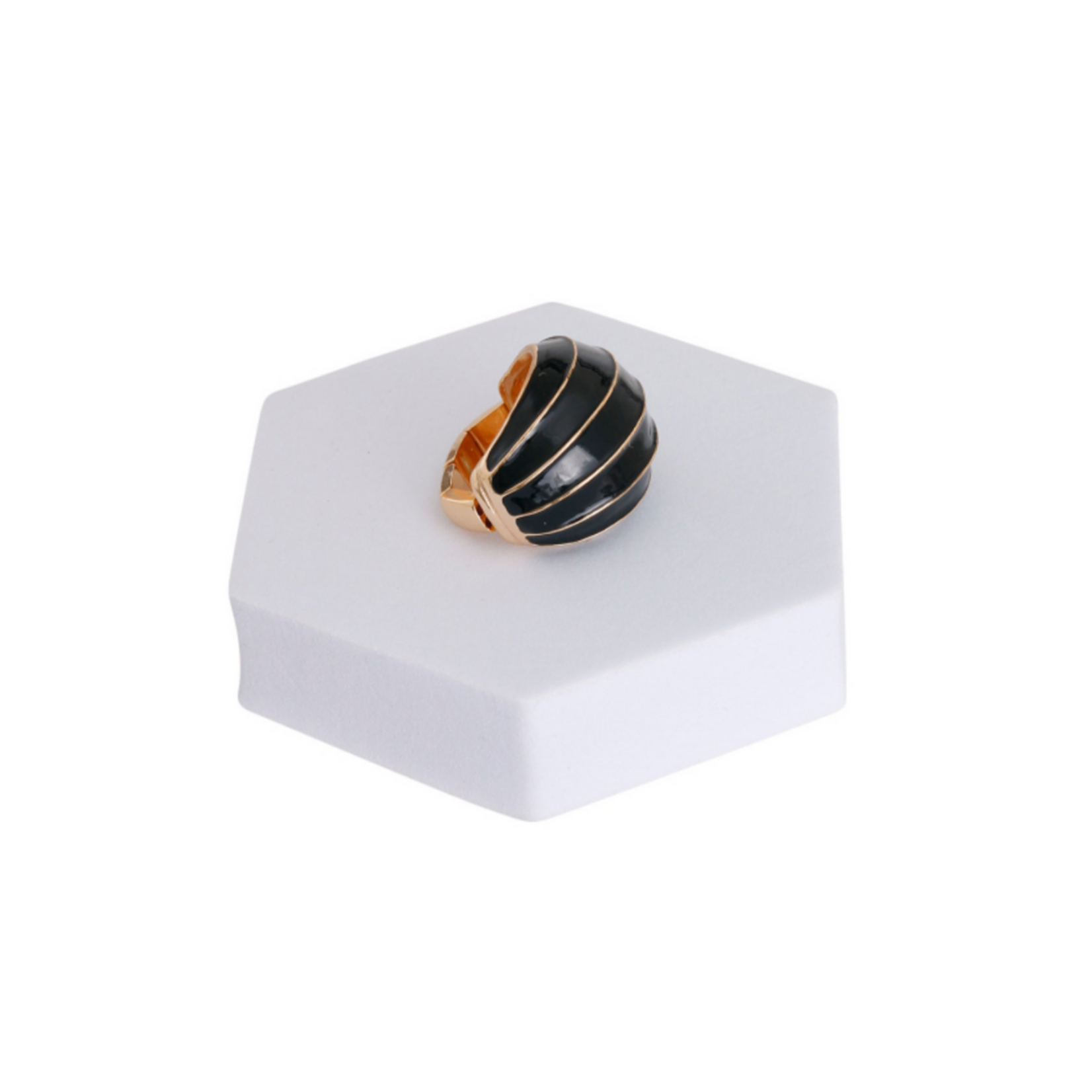 Vera by New York Black and Gold Dome Ring