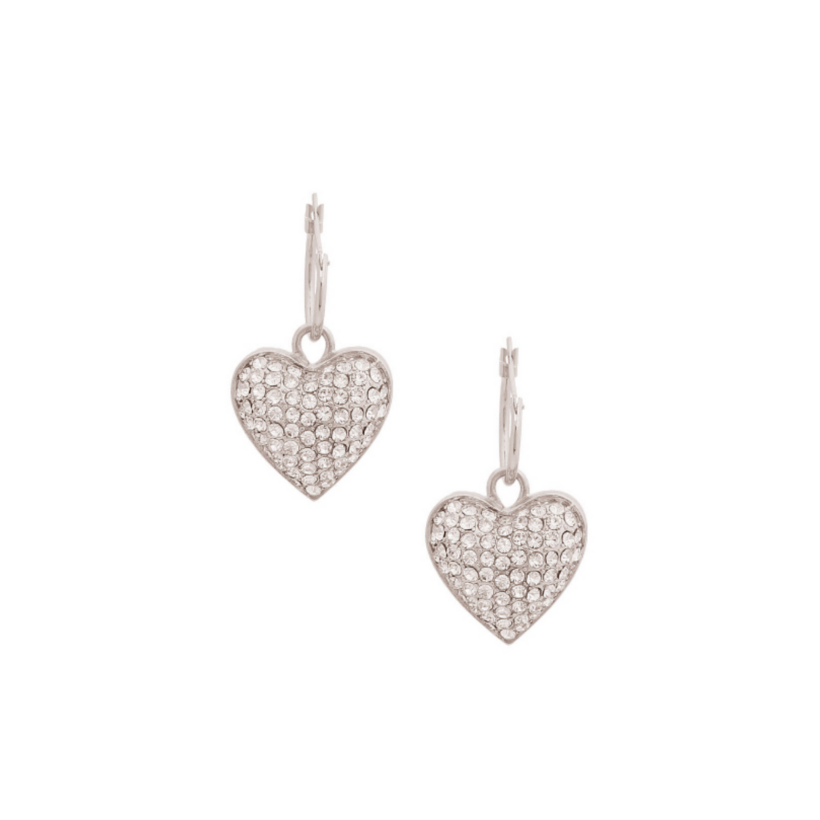Vera by New York Silver 3D Heart Baby Hoops