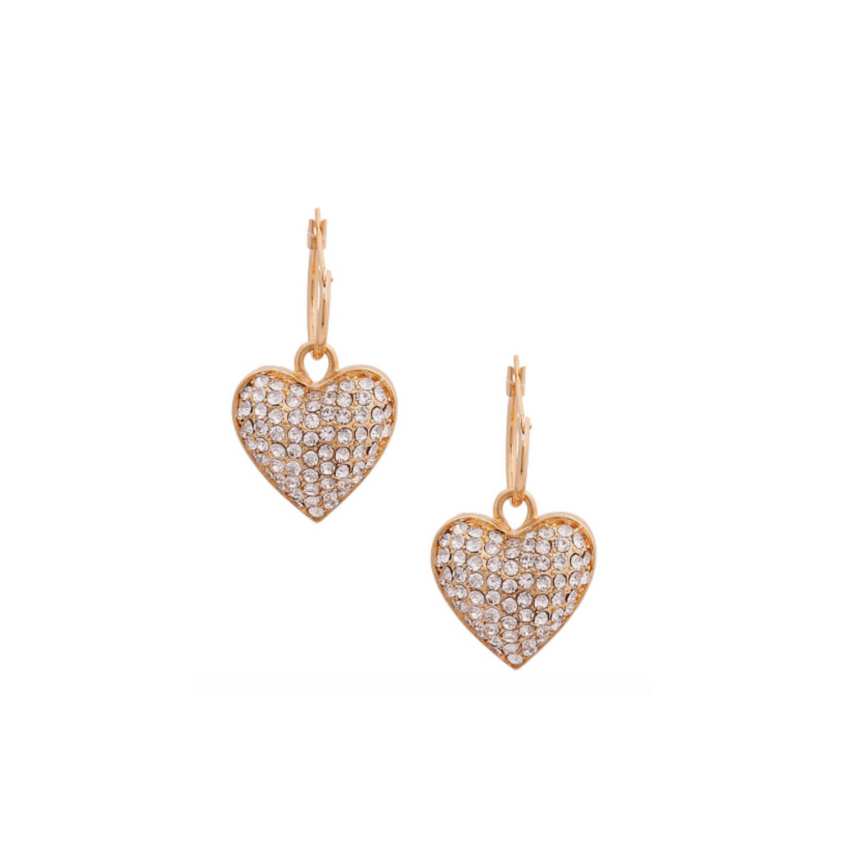 Vera by New York Gold 3D Heart Baby Hoops