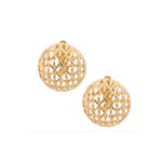 Sophia Collection Sophie Collection Gold Round Casting Clip Ons