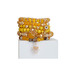 Cherie New York Yellow Hamsa Charm Bracelets
