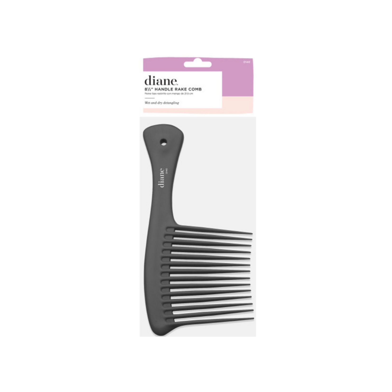 diane diane 81/2 Handle Rake Comb - Black