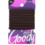 goody Womens Ouchless Braided Elastics, Brown 15ct Brown