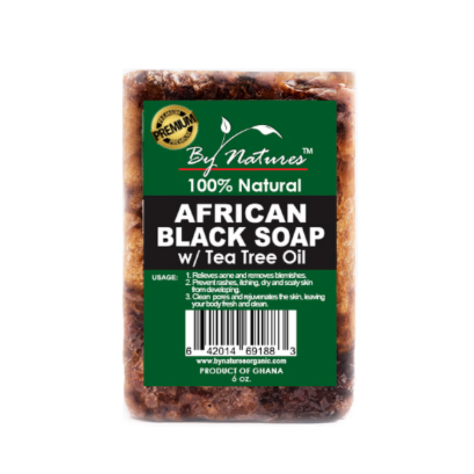 By Natures By Natures African Black Soap w/ Tea Tree Oil