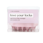 Lemon Lavender Love your Locks Wet & Dry Scalp Massager With Hanging Loop - Pink