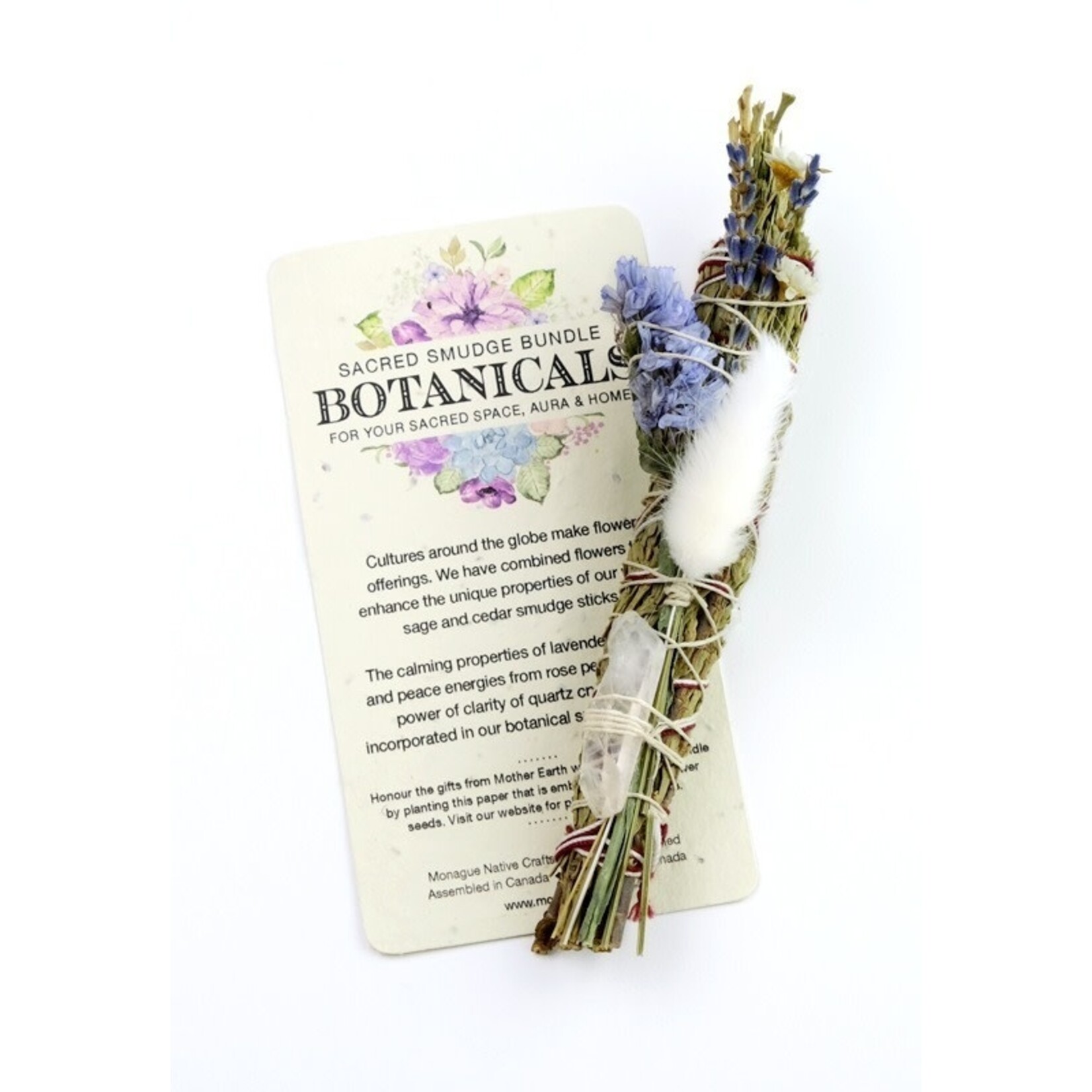 Monague Monague "Botanicals" Sacred Smudge Bundle (Sage/Lavender/Quartz)