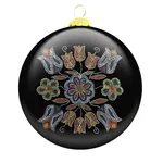 Deb Malcolm Deb Malcolm "Silver Threads" Glass Ornament