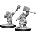 Wizkids MTG UNPAINTED MINIATURES: W14 DWARF FIGHTER AND DWARF CLERIC