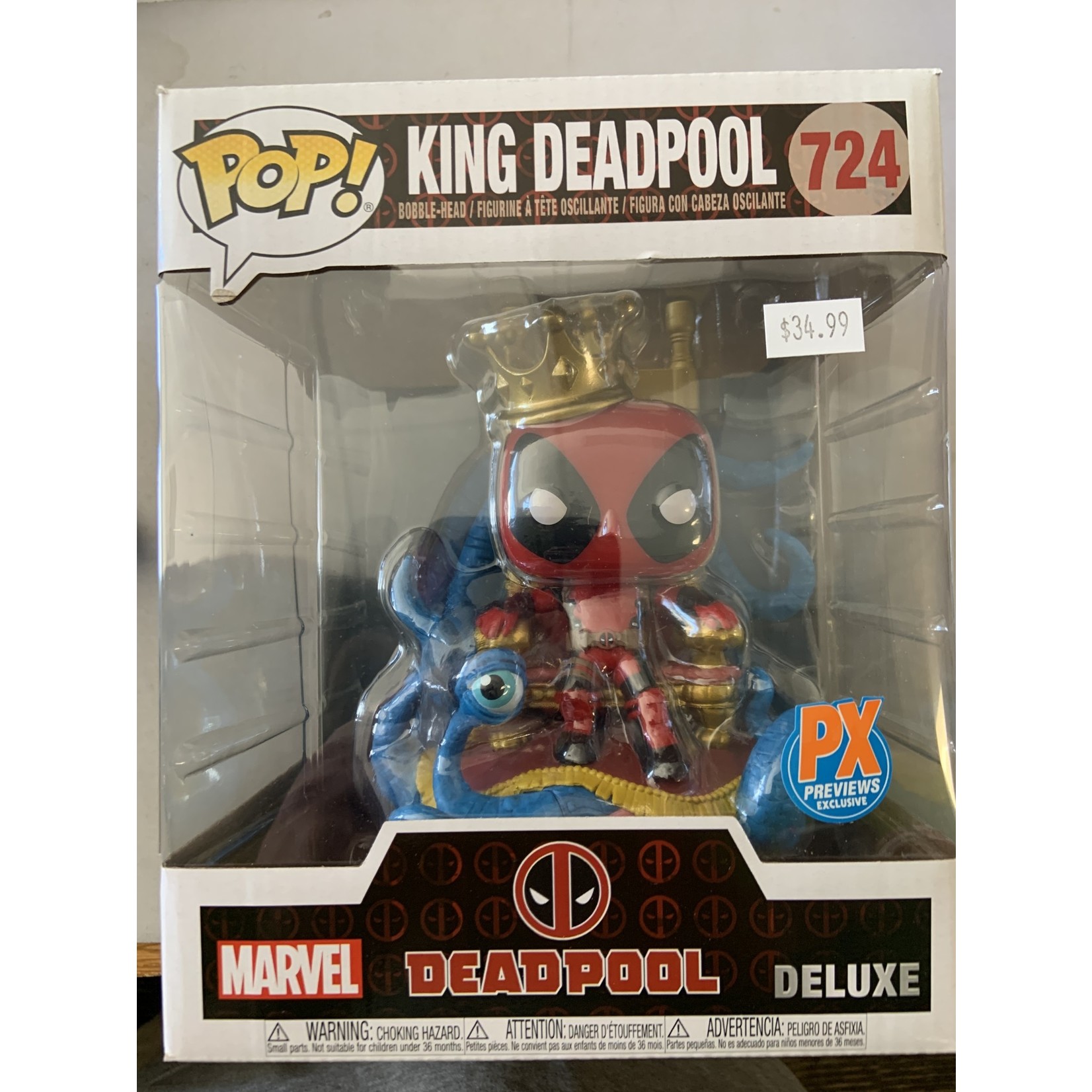 Pop! Deluxe Marvel Heroes King Deadpool on Throne Vinyl Figure