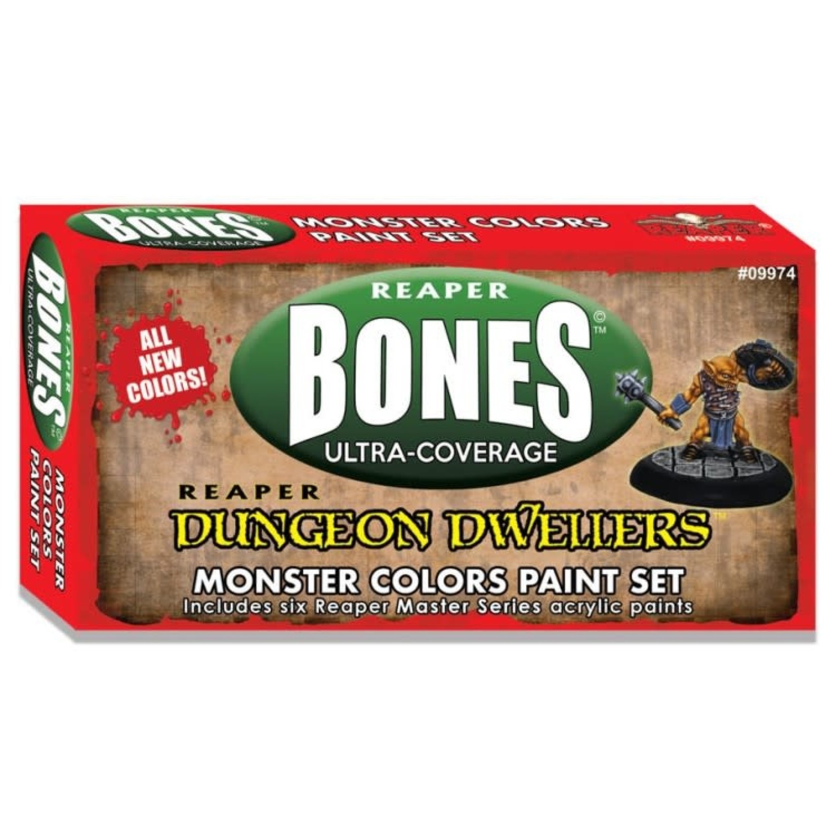 Reaper Miniatures Reaper Miniatures Bones Dungeon Dwellers Monster Colors Paint Set