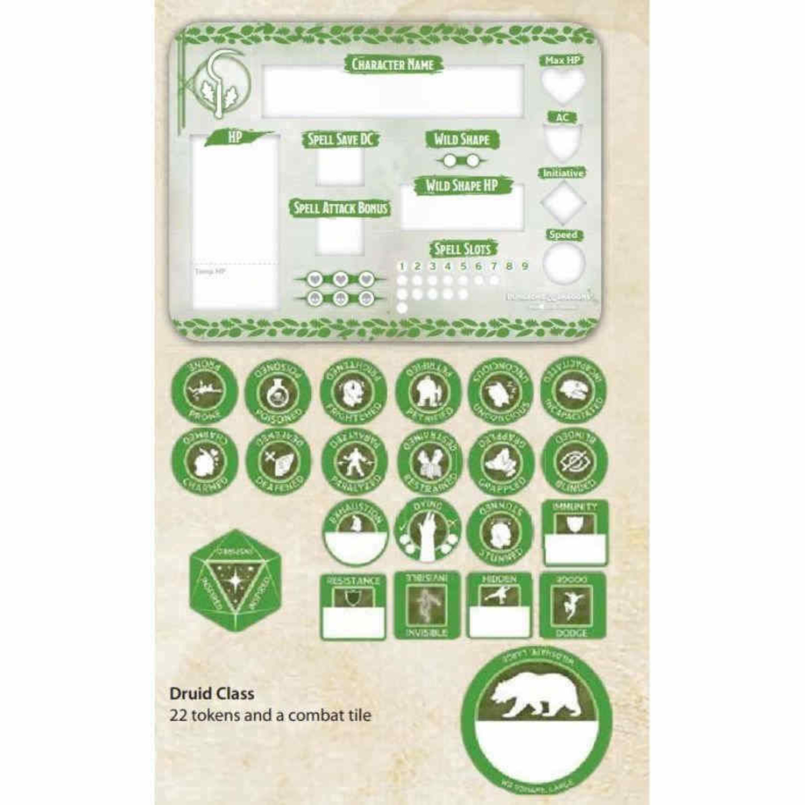 Gale Force 9 D&D: Character Tokens: Druid