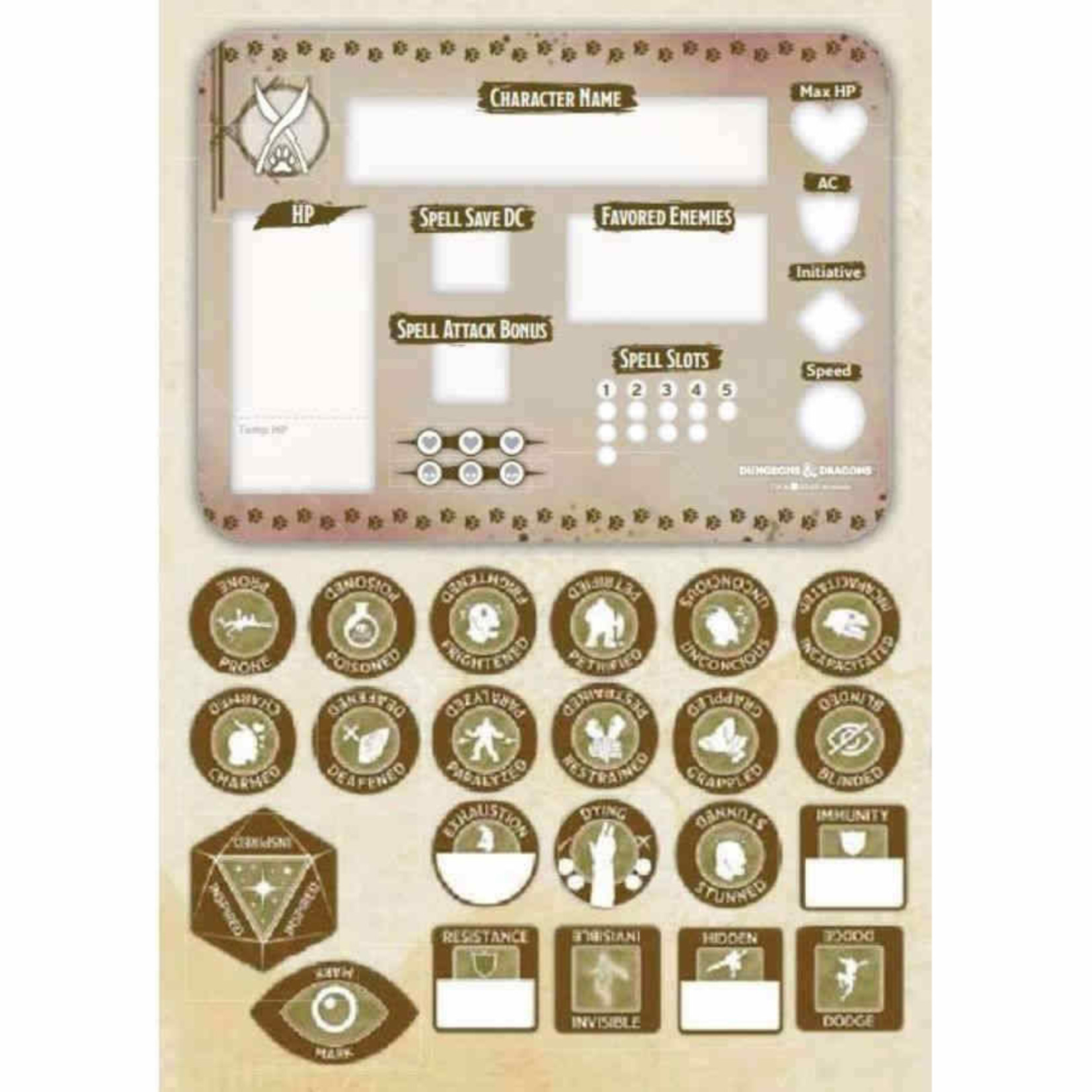 Gale Force 9 D&D: Character Tokens: Ranger