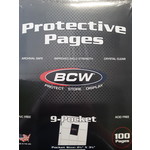 Beckett Shield 9 Pocket Pages BCW 100ct