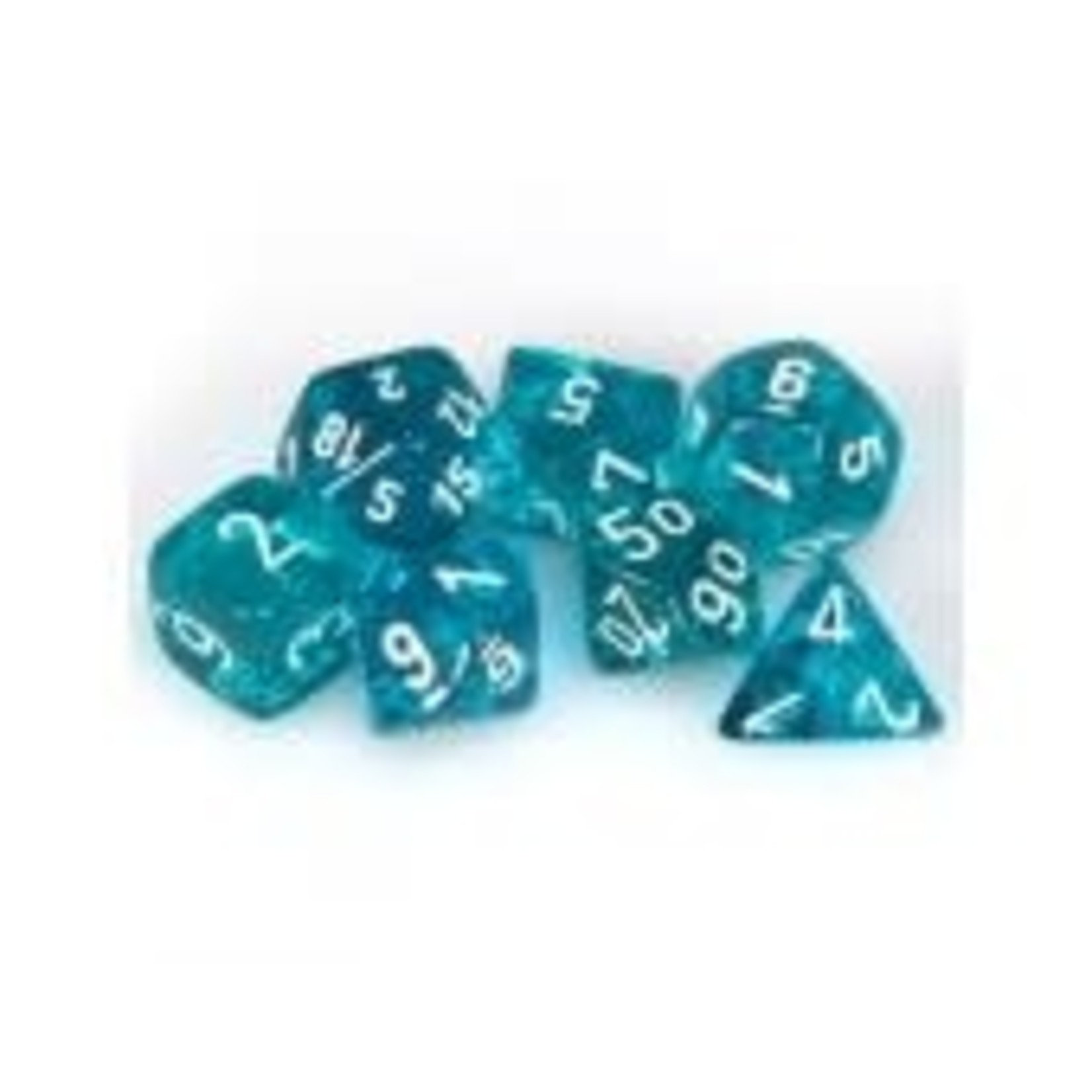 Chessex CHX 7ct Translucent 23085: Teal/white