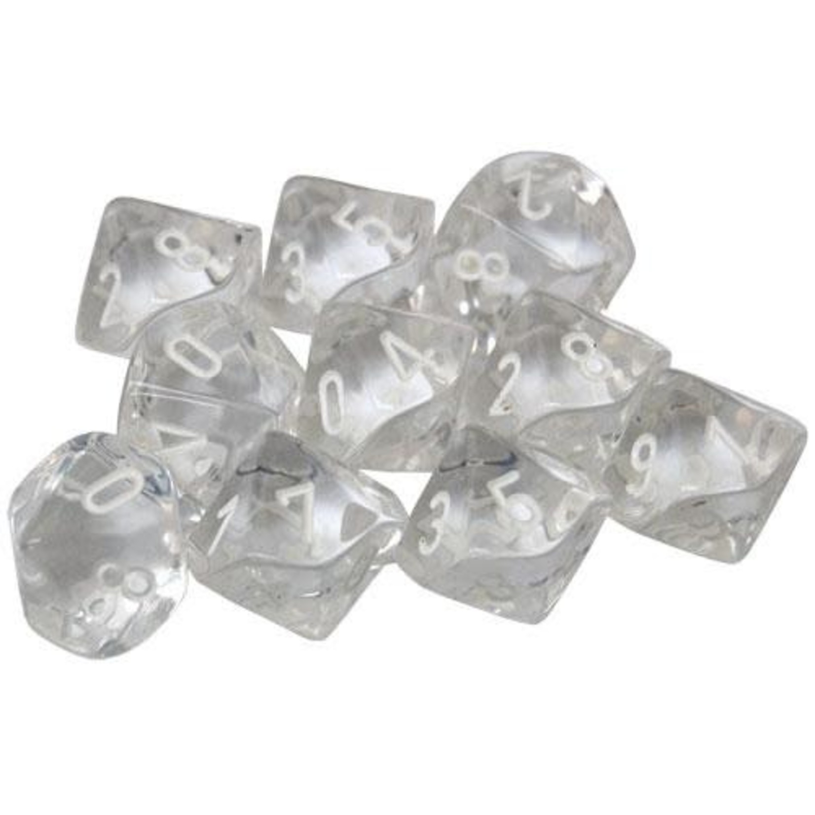 Chessex CHX 7ct Translucent 23071 Clear/white