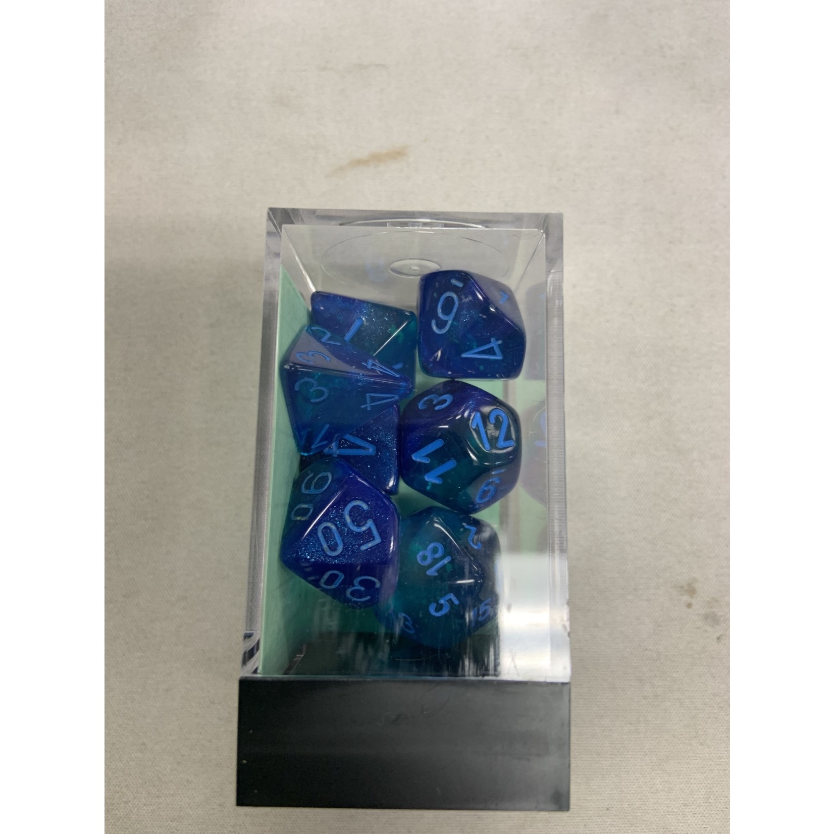 Chessex CHX 7ct Gemini 26463 Blue-Blue/Light blue Luminary