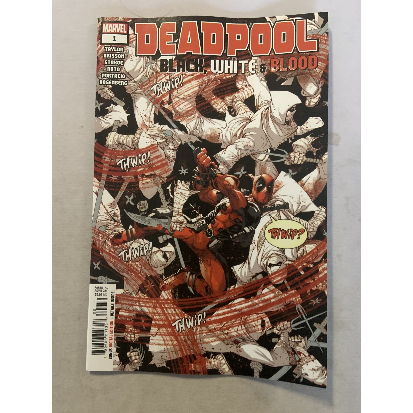 Marvel Comics Deadpool Black White Blood 2021 #1 (Of 5)