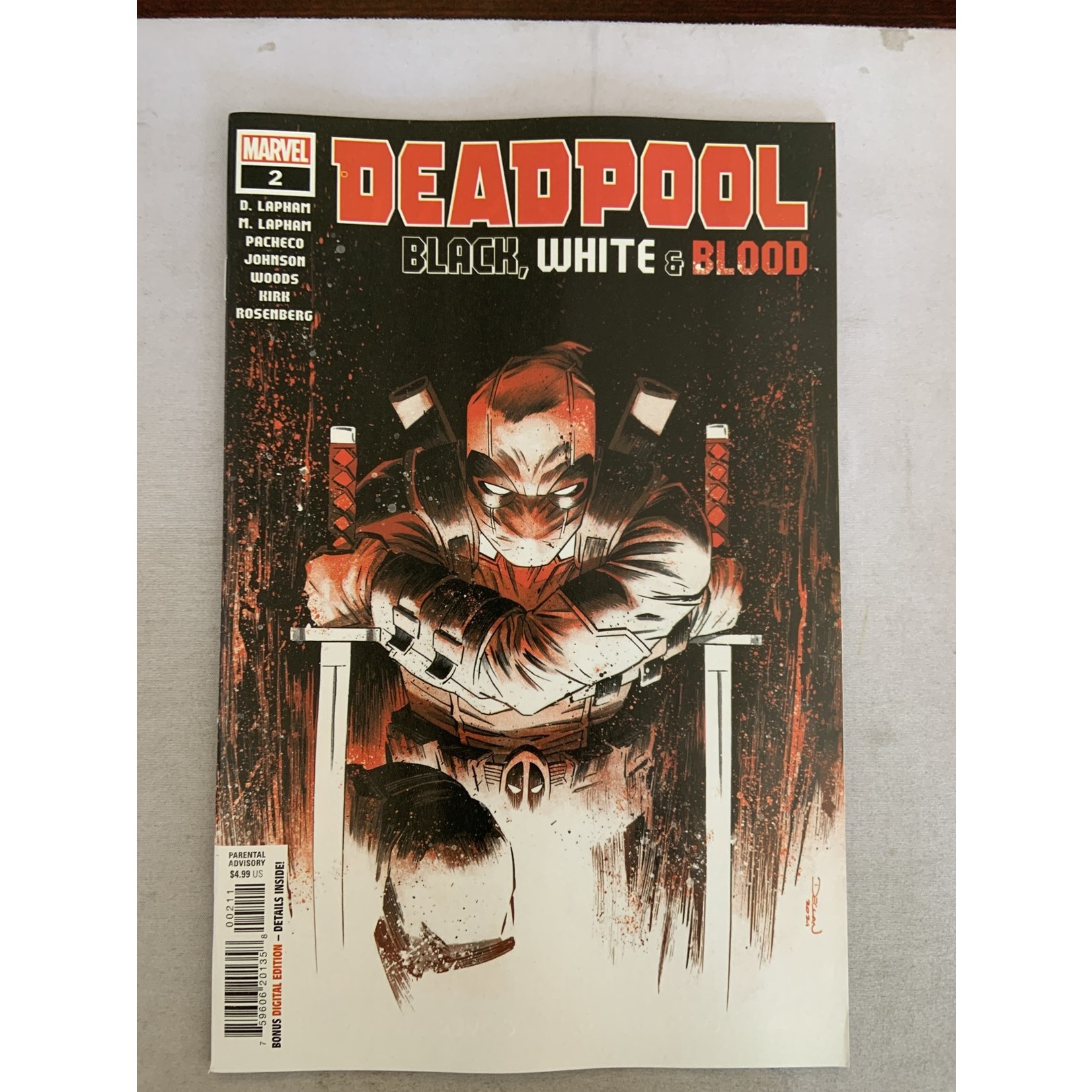 Marvel Comics Deadpool Black White Blood 2021 #2 (Of 5)