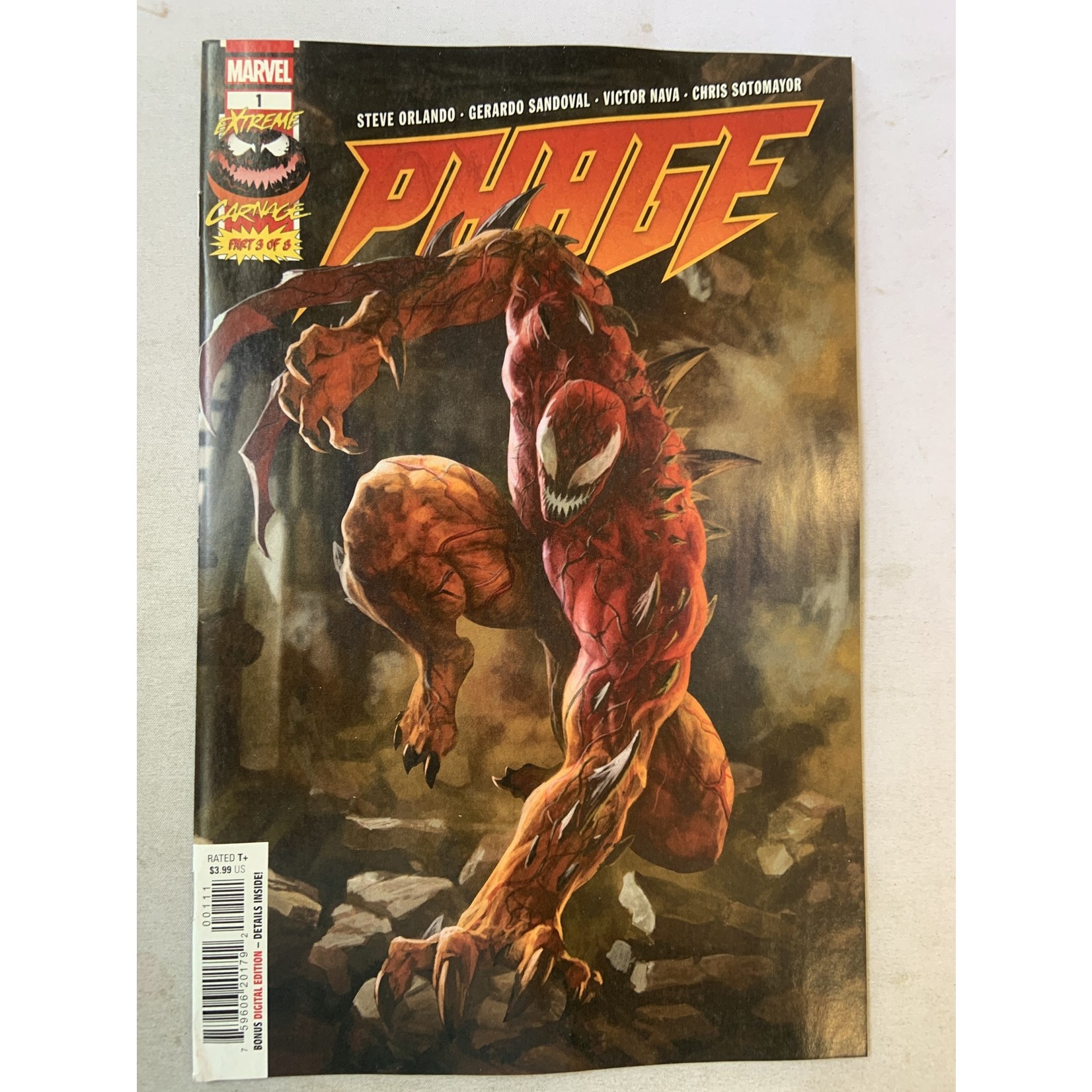 Marvel Comics Extreme Carnage Phage 2021 #1 Damaged
