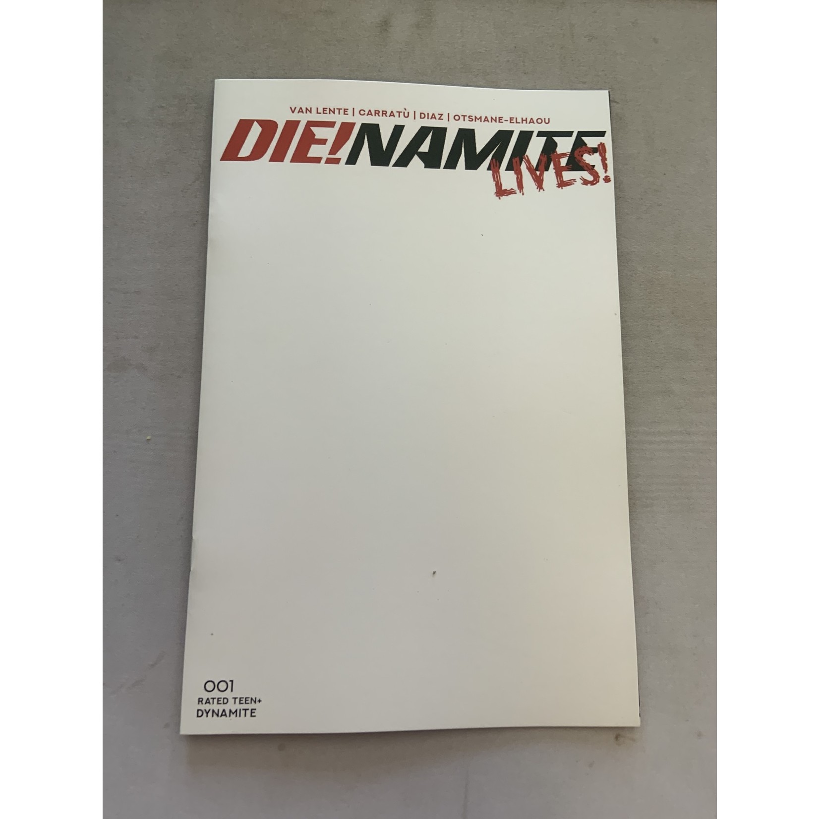 DYNAMITE Die!Namite Lives 2021 #1 Cvr F Blank Authentix