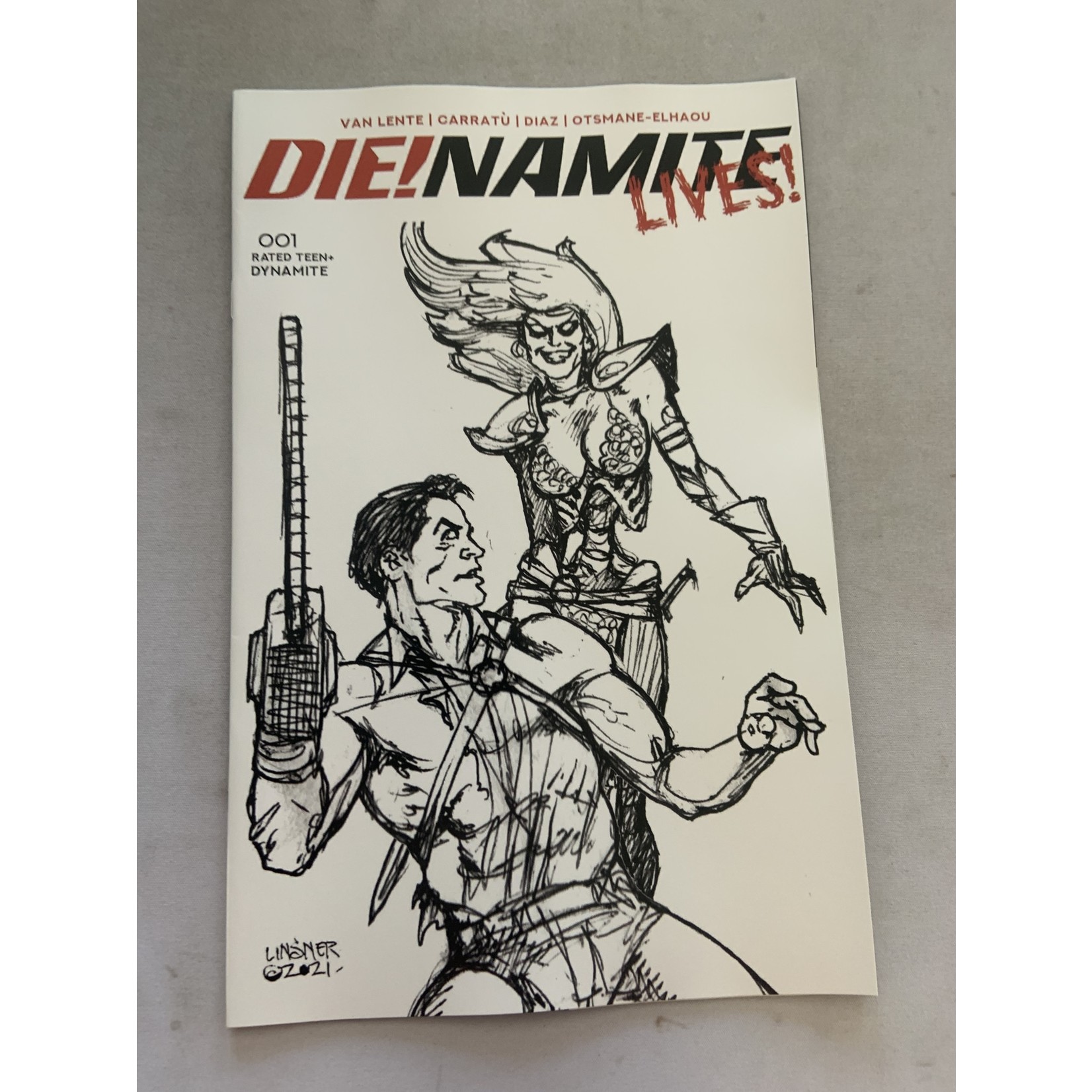 DYNAMITE Die!Namite Lives 2021 #1 20 Copy Linsner Pencil Art Incv