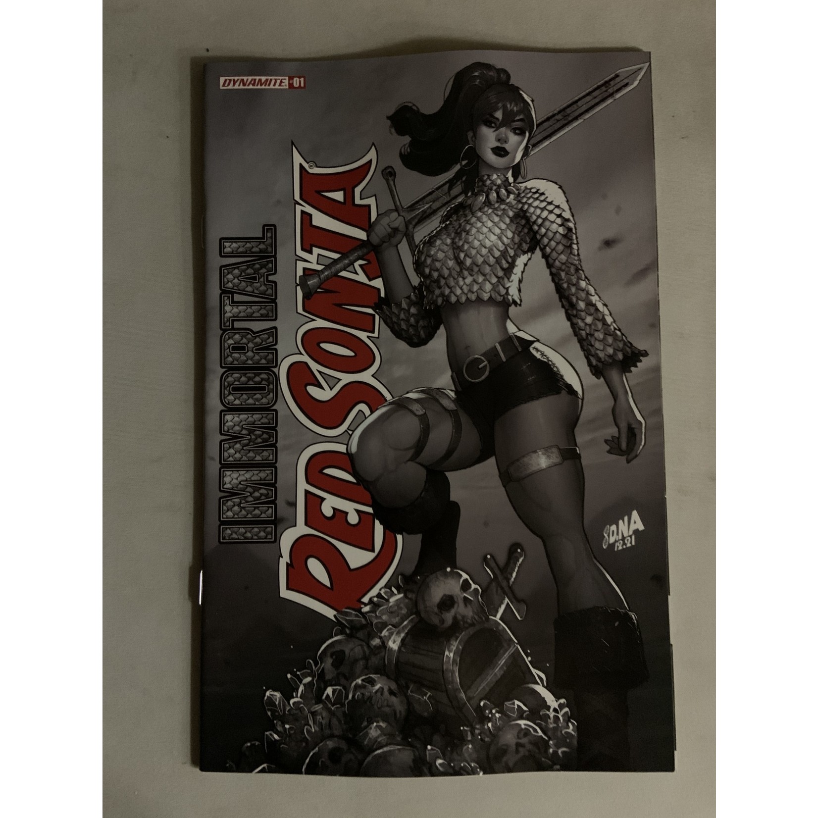 DYNAMITE Immortal Red Sonja 2022 #1 Cvr I 25 Copy Incv Nakayama Line Art