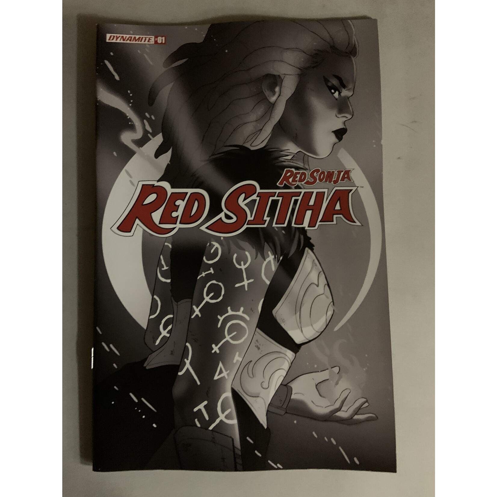 DYNAMITE Red Sonja Red Sitha 2022 #1 Cvr H 20 Copy Incv Ganucheau B&W