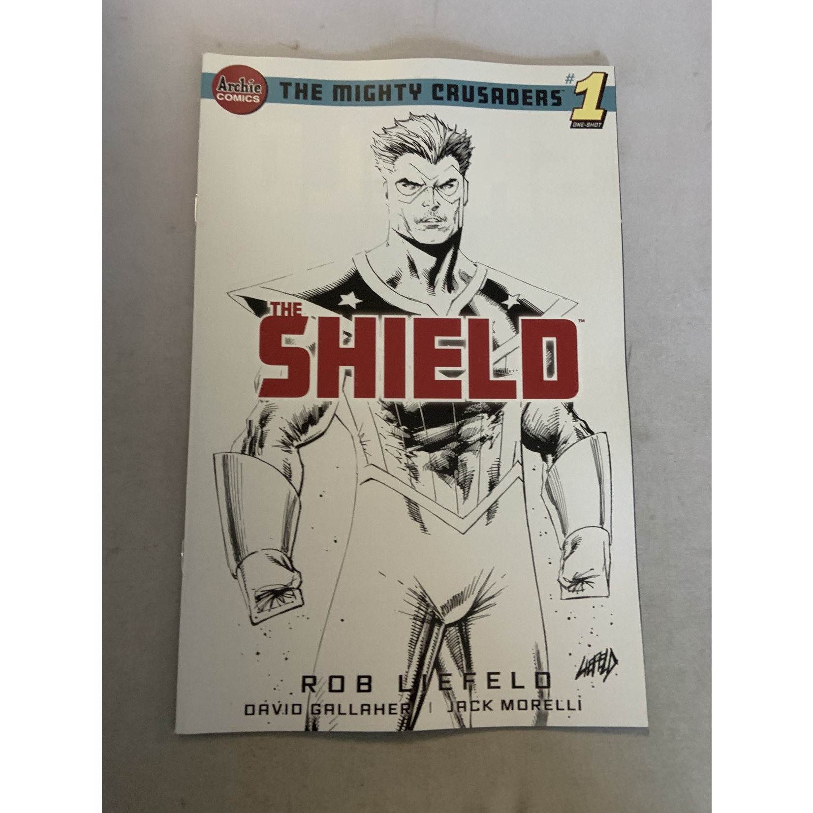 ARCHIE COMIC PUBLICATIONS Mighty Crusaders One Shot The Shield 2021 #1 Cvr G Liefeld Sketch