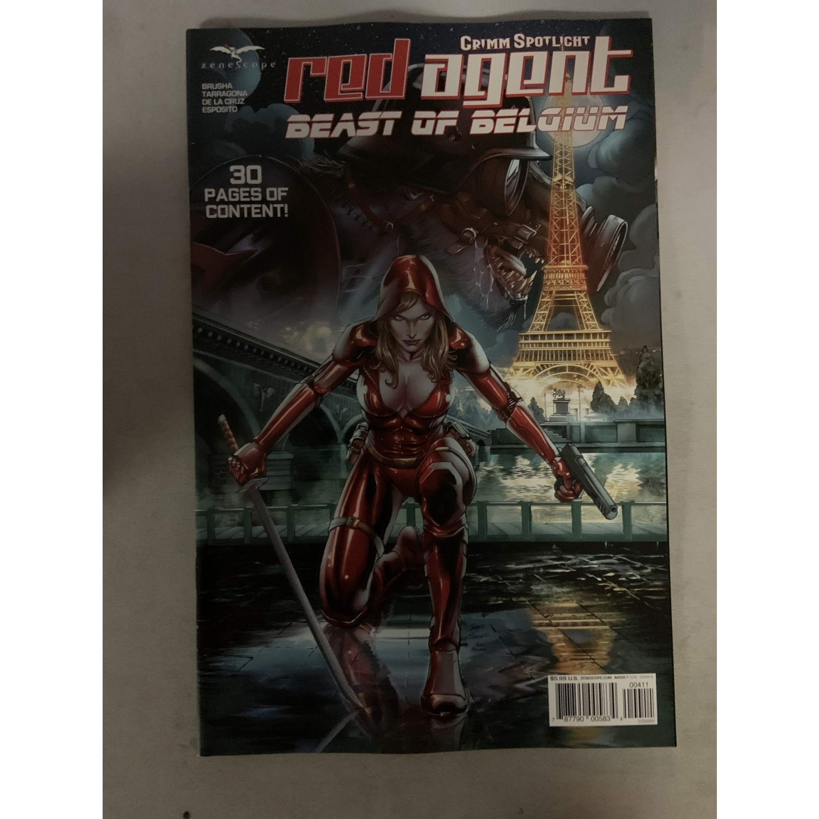 ZENESCOPE ENTERTAINMENT INC Grimm Red Agent Beast Of Belgium 2021 #1 Cvr A Vitorino