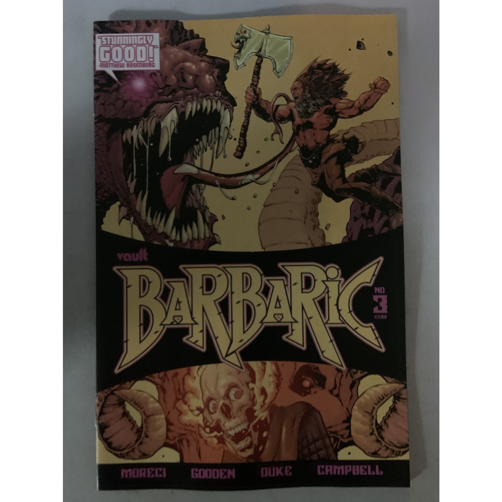VAULT COMICS Barbaric 2021 #3 Cvr A Gooden