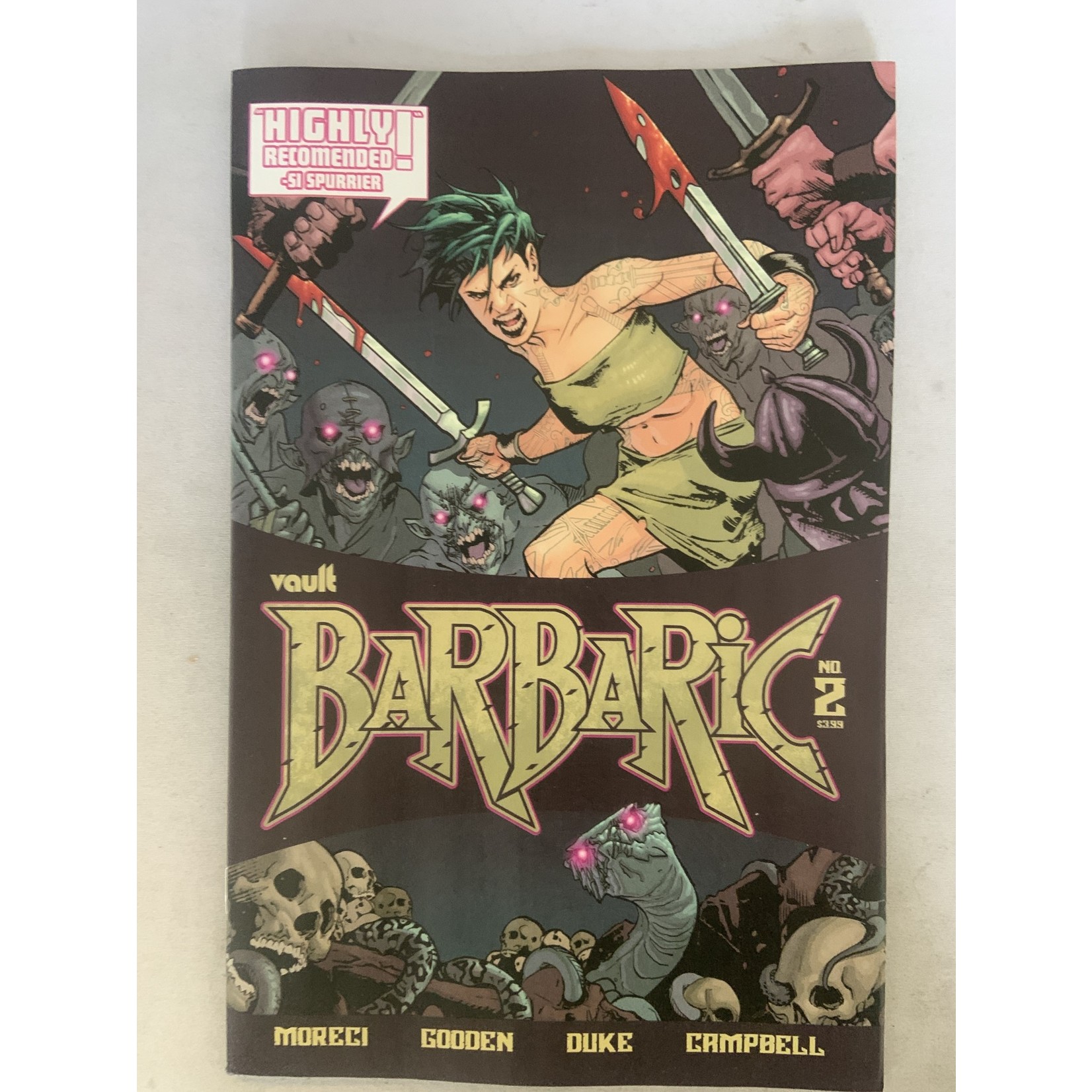 VAULT COMICS Barbaric 2021 #2 Cvr A Gooden