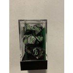 Chessex CHX 7ct Gemini 26445: Black-Grey/green