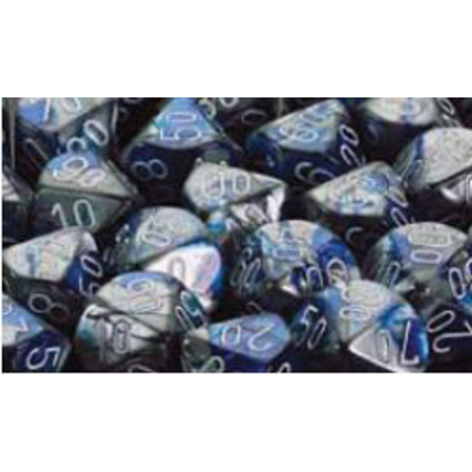 Chessex CHX 7ct Gemini 26423: Blue-Steel/White