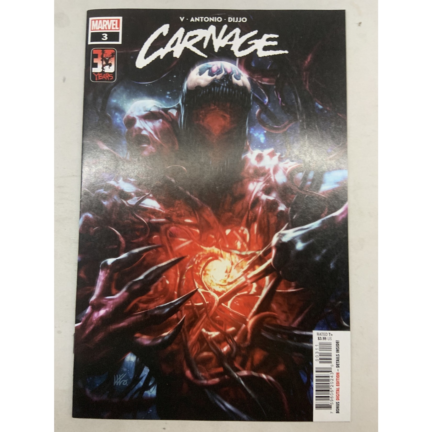 Marvel Comics Carnage 2022 #3 Bent corner