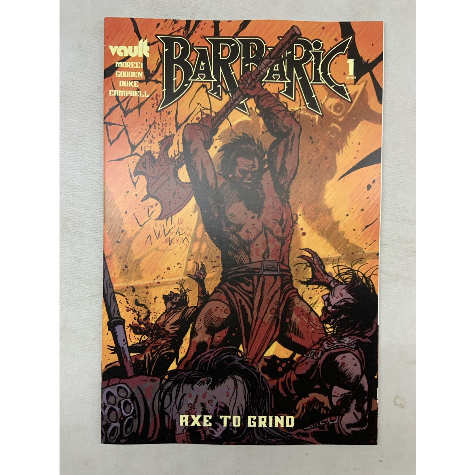VAULT COMICS Barbaric Axe To Grind 2022 #1 Cvr E 25 Copy Incv Hixson Damaged