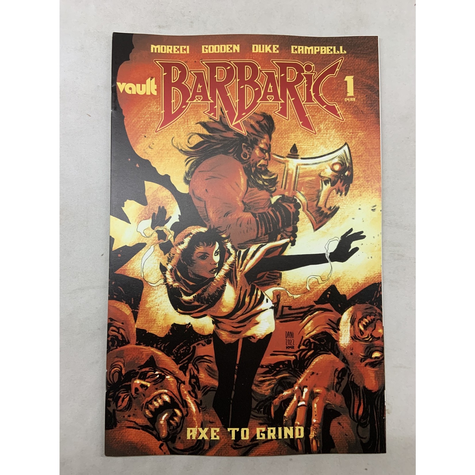 VAULT COMICS Barbaric Axe To Grind 2022 #1 Cvr D 10 Copy Incv Dani Damaged