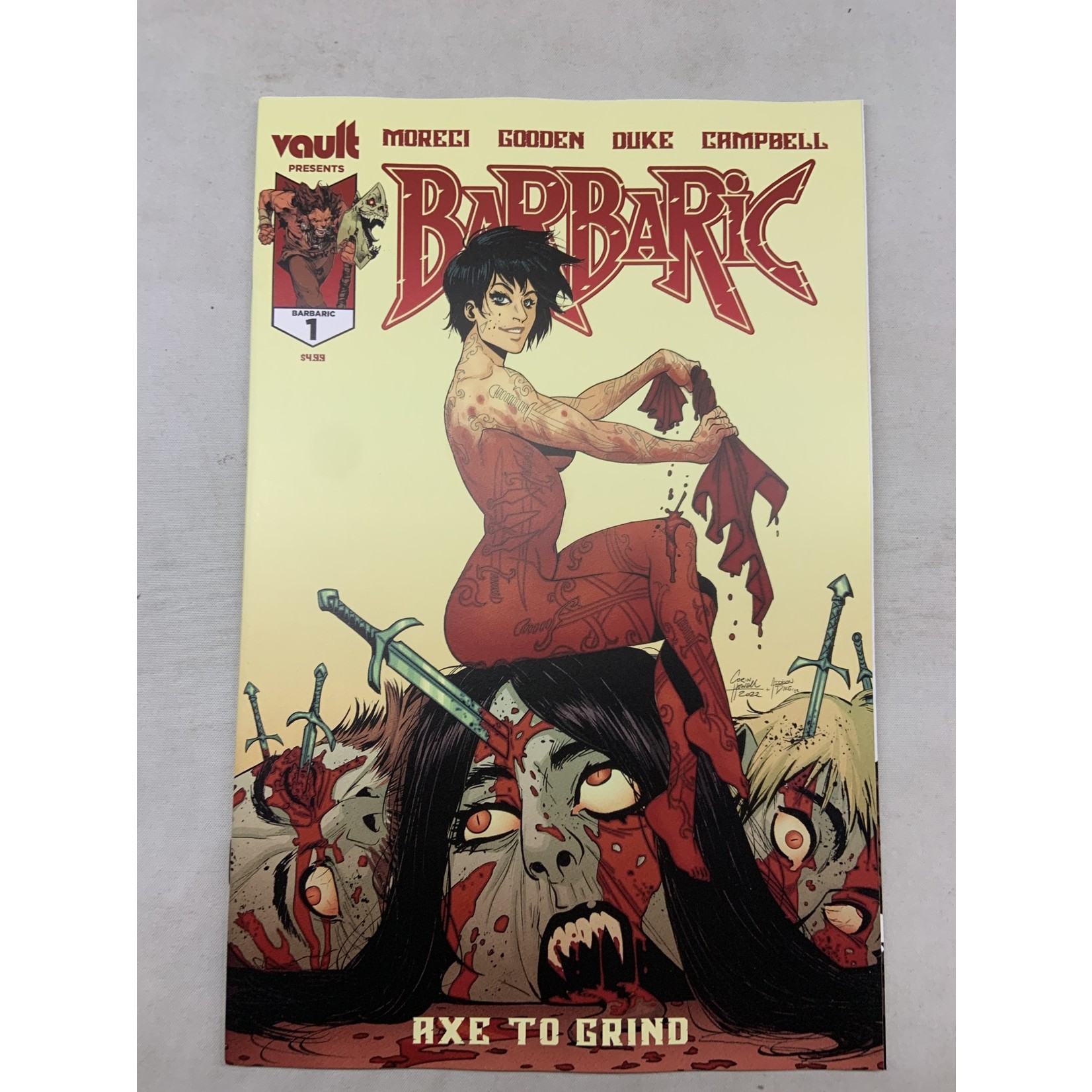 VAULT COMICS Barbaric Axe To Grind 2022 #1 Cvr B Howell