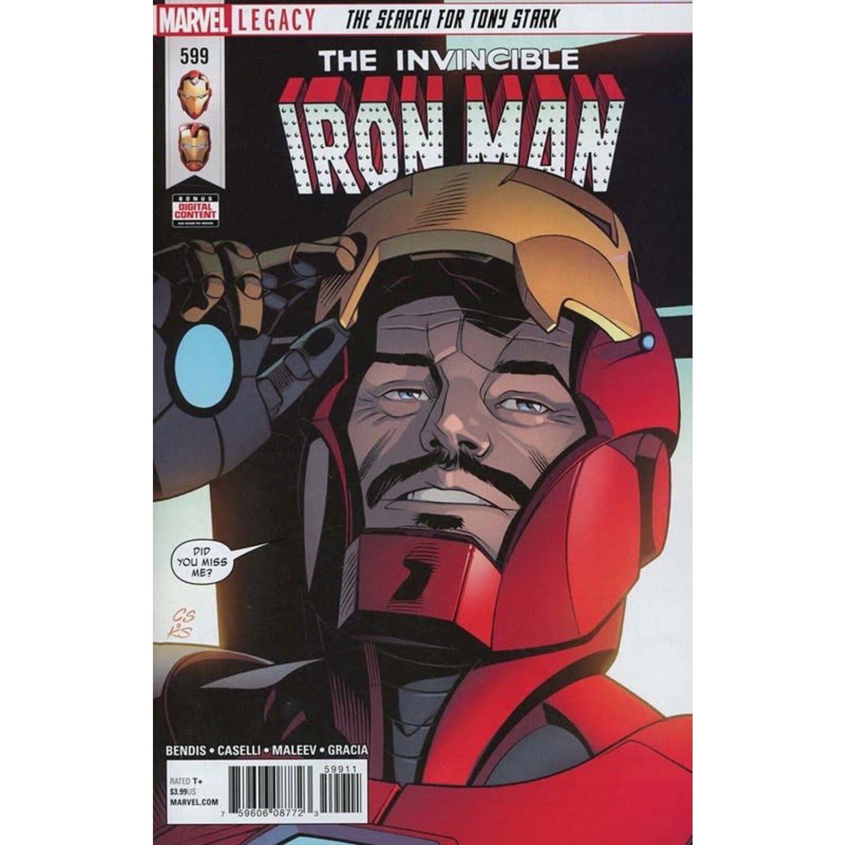 Marvel Comics Invincible Iron Man Legacy Numbering  2017 #599