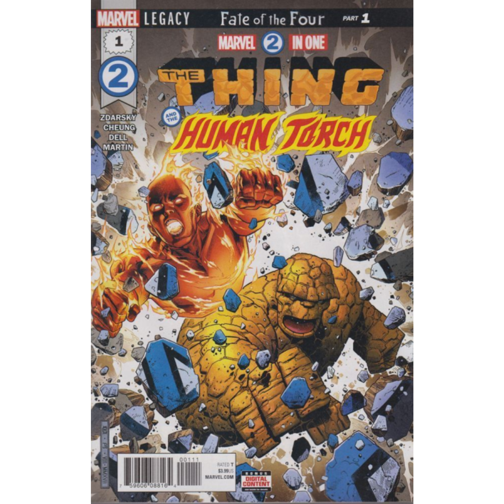 Marvel Comics Marvel Two-In-One 2017 #1  Thing and the Human Torch
