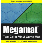 Megamat: Blue & Green Hex Pattern