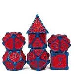 Foam Brain Games Dagger of Venom: Ruby and Blue RPG Metal 7ct Dice Set