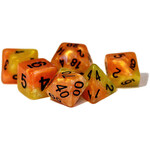 Gate Keeper Games Halfsies Dice-- Phoenix--Fiery Orange & Phoenix Tail Yellow - 7ct