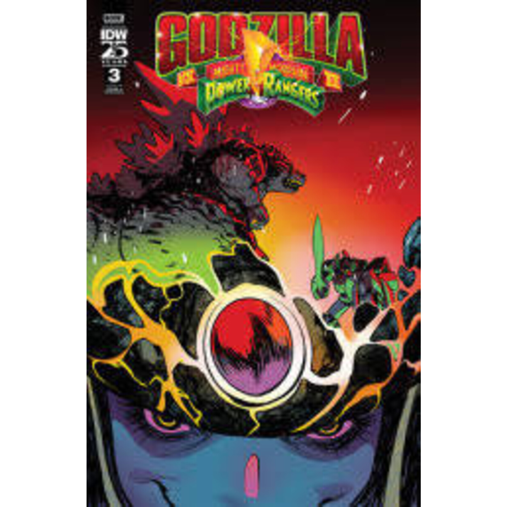 IDW PUBLISHING Godzilla Vs Power Rangers (2024) #3A (damaged)